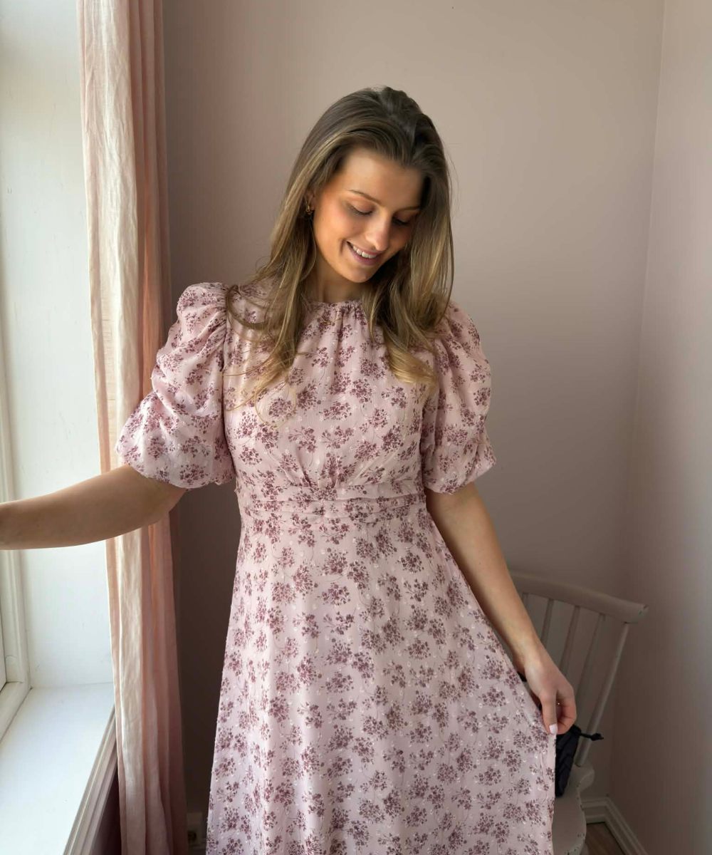 Neo Noir Kikka Chiffon Flower Kjole Rose - Bilde 2