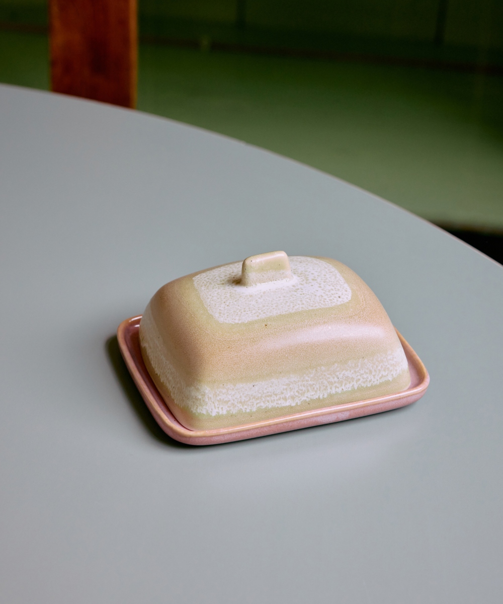 HK Living 70s Ceramics Butter Dish Skyline