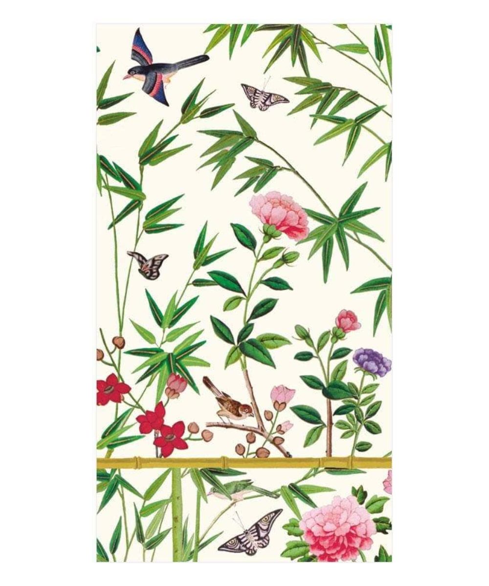 Caspari Servietter Guest Chinese Wallpaper Cream