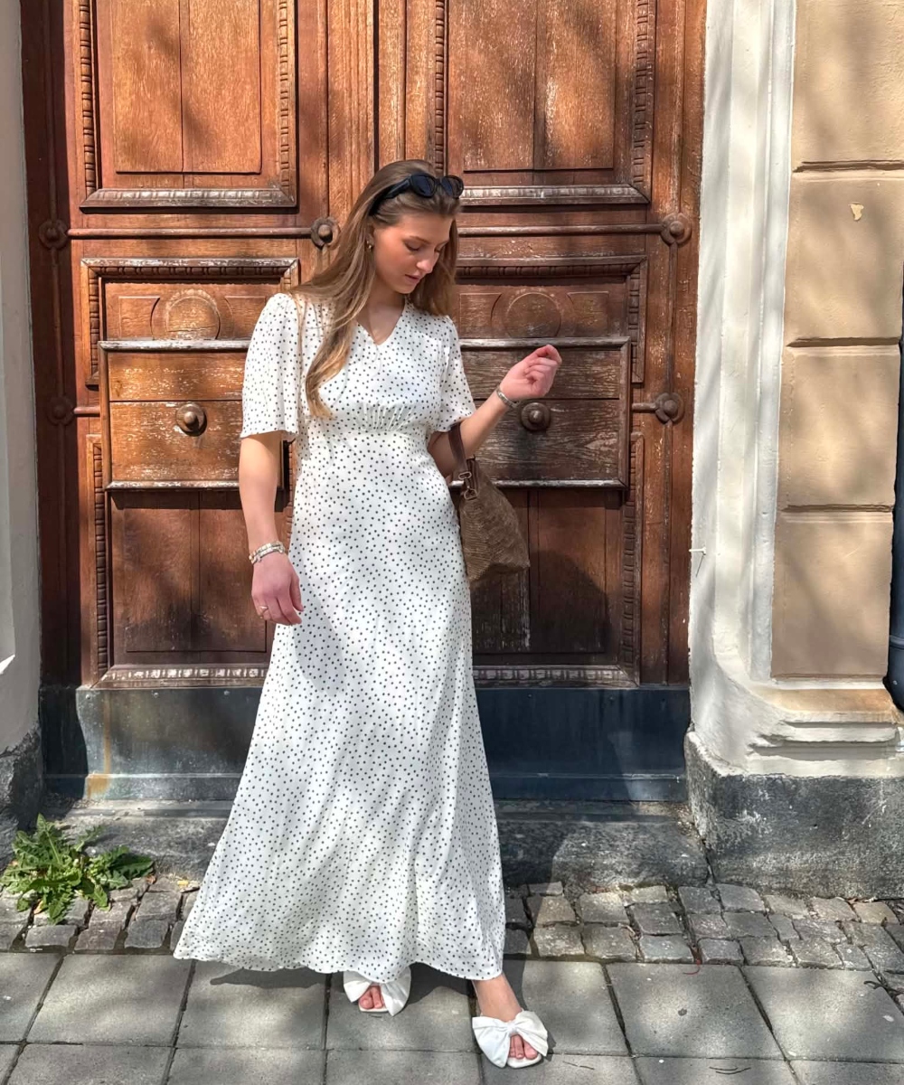 WOODLING Celine Kjole Myrull Offwhite