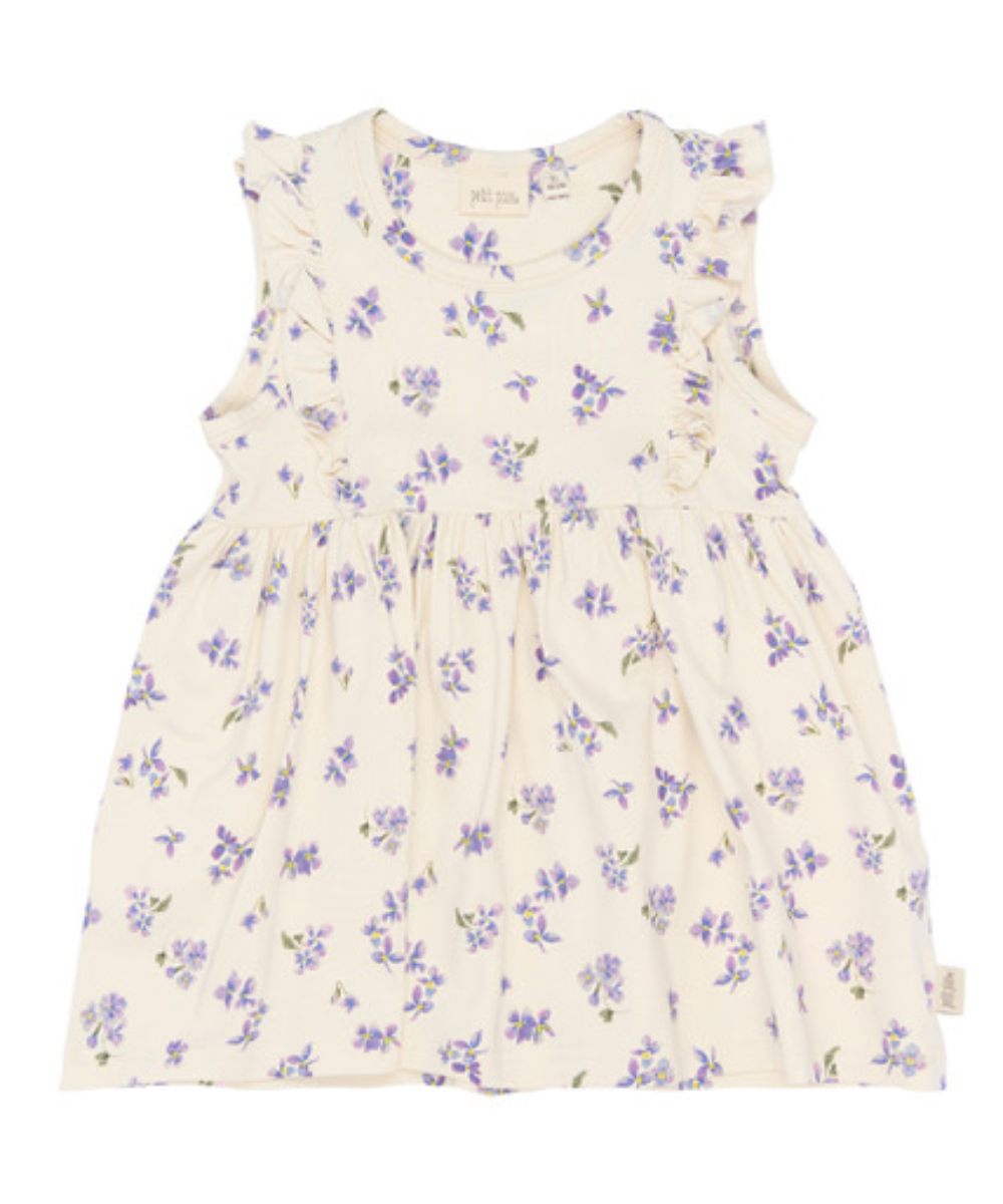 Petit Piao Star SL Kjole Eggnog Viola - Bilde 3