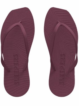 Sleepers Tapered Slippers Burgundy