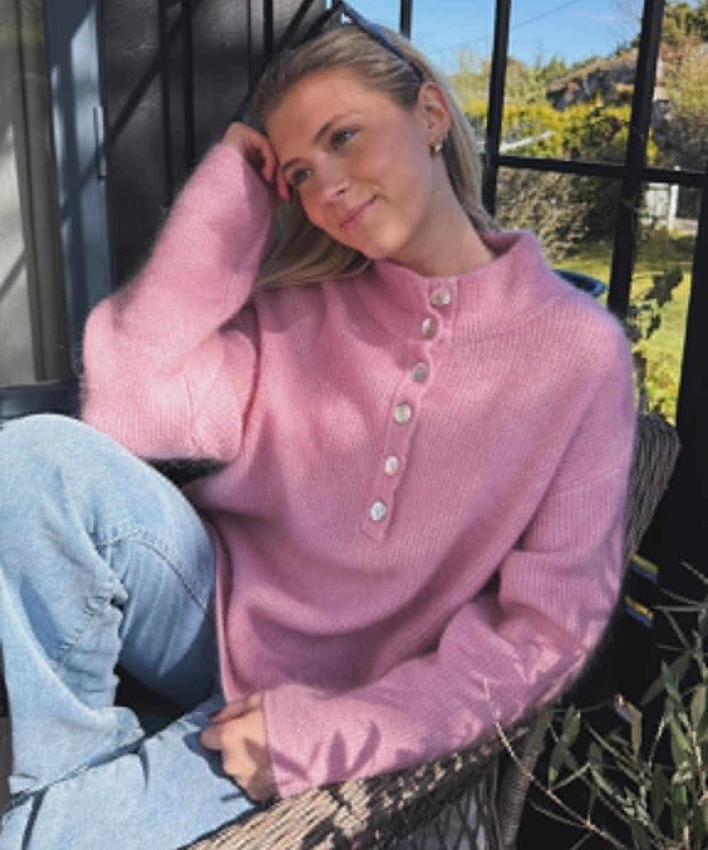 MISSMAYA Enea Knit Genser Pink