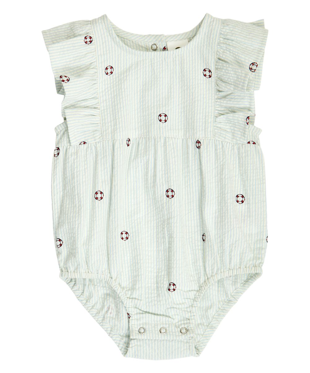 müsli Seersucker Stripe Frill SS Body Tofu Ocean Mineral Red