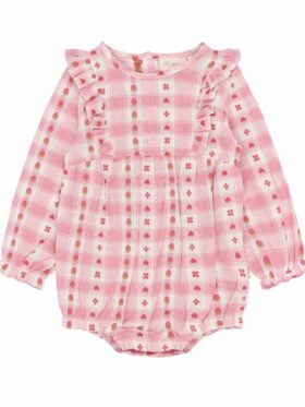 Petit Piao Elba Romper Dusty Rose