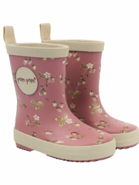 Pom Pom Bliss Regnstøvler Dusty Rose Strawberry