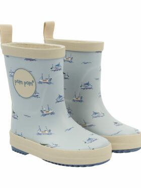 Pom Pom Bliss Regnstøvler Pearl Blue Boat