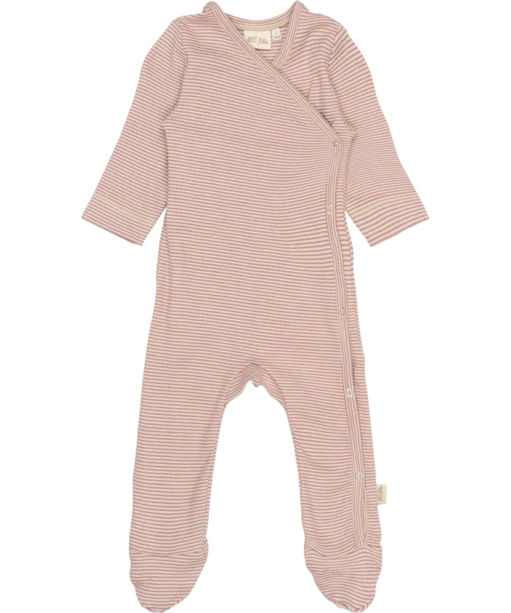 Petit Piao Dian Jumpsuit Stripe Nostalgic Rose Dark Offwhite