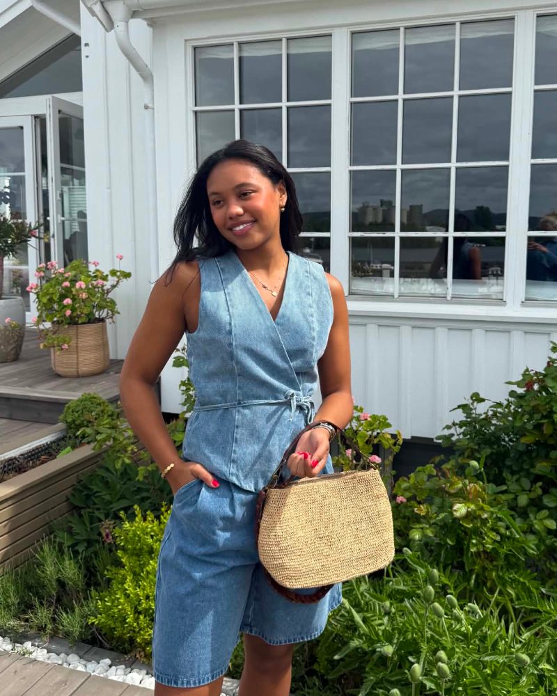 Neo Noir Samara Denim Vest Blå
