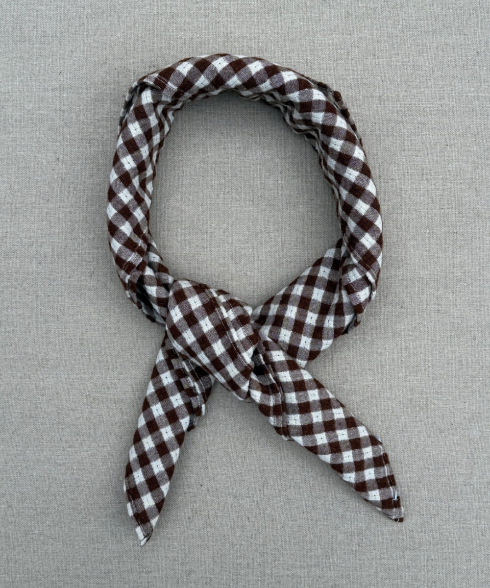 Boii Meny Check Skjerf Brown Offwhite