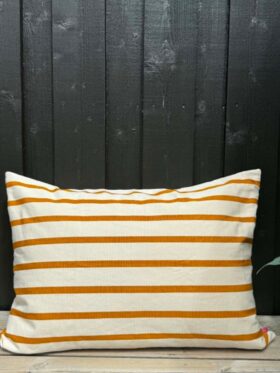 Afroart Putetrekk Juana Stripe Mustard Offwhite 50x70