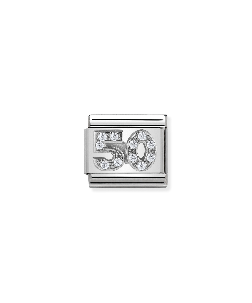 NOMINATION Symbol Links 50 Zirkon Sølv