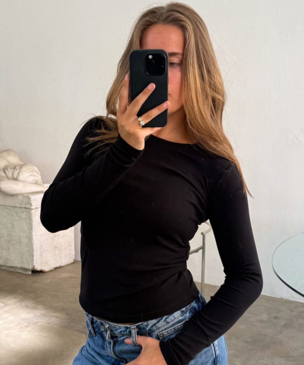 Boii Bonnie O-neck LS Genser Sort