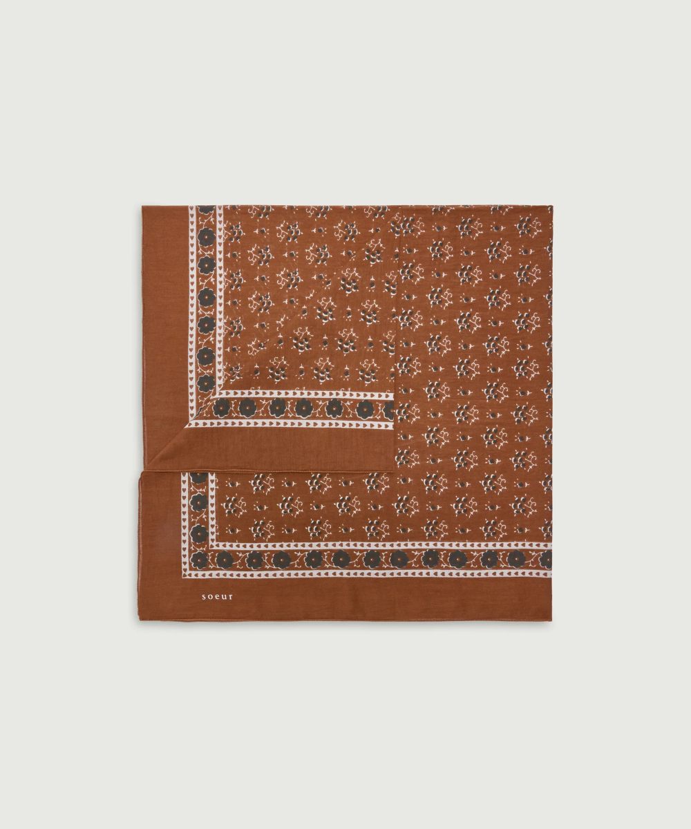 Soeur Foulard Classique Skjerf Caramel Antracit