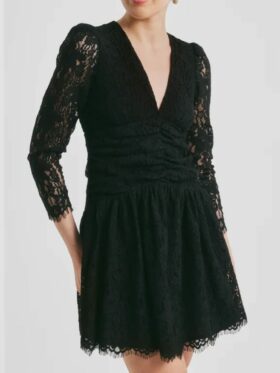 by TiMo Lace Mini Kjole Sort