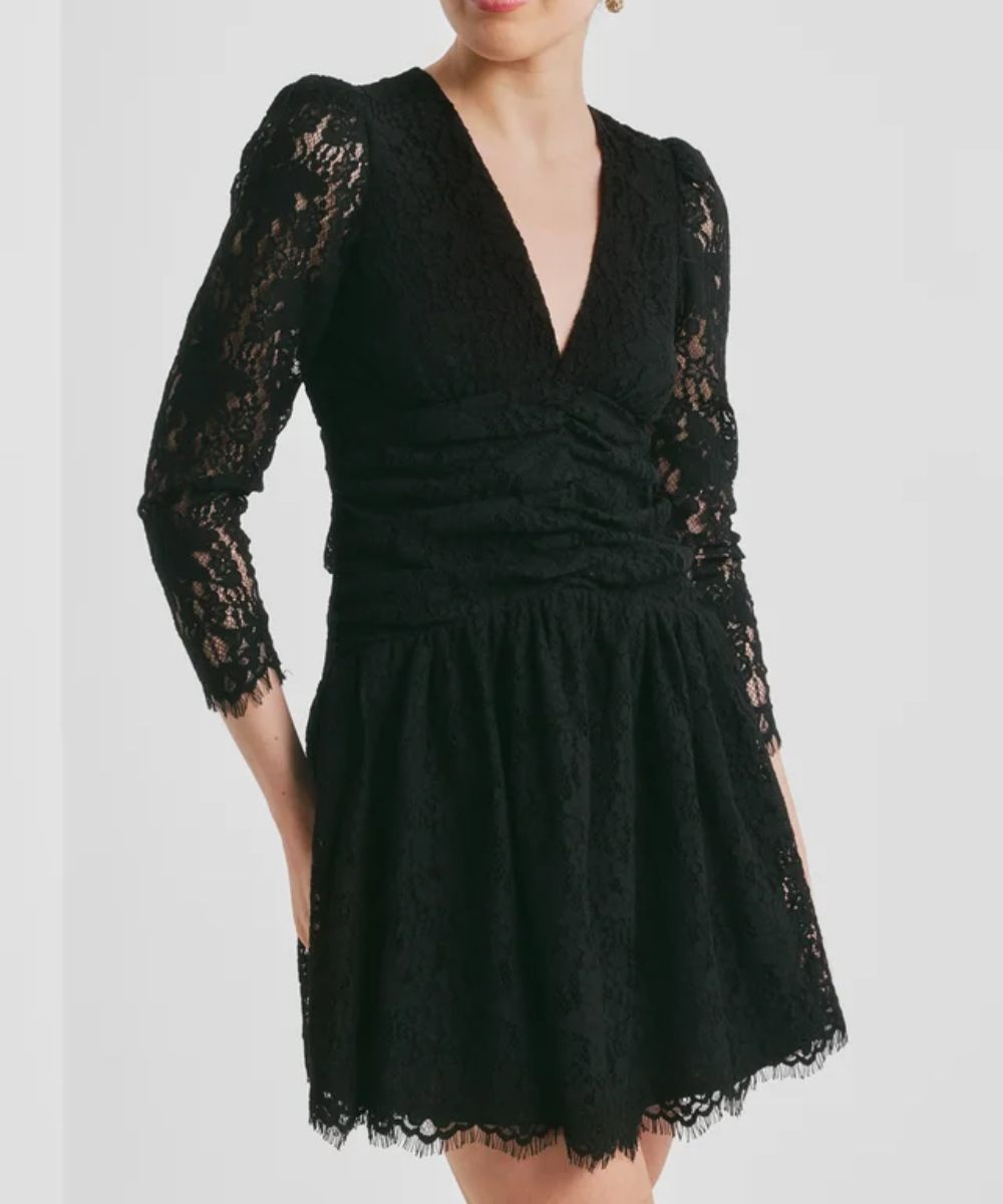 by TiMo Lace Mini Kjole Sort