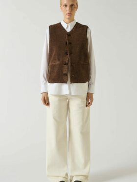 Soeur Fusil Faux Fur Vest Brun