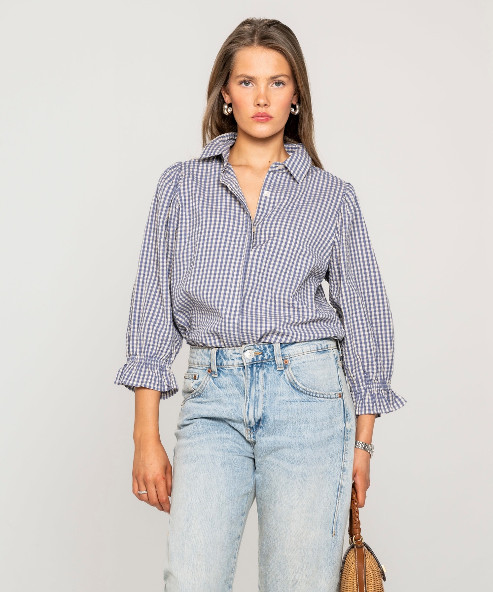 MISSMAYA Amy Bluse Misty Blue