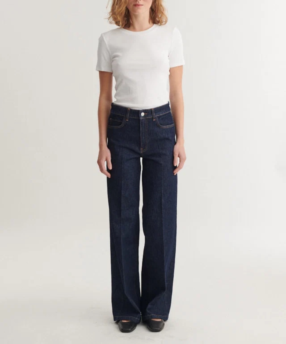 basic apparel Enya Rinse Wash Jeans Raw Denim