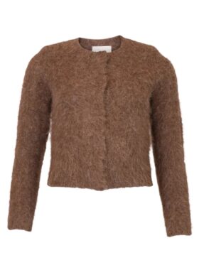 by TiMo Hairy Knit Cardigan Brown