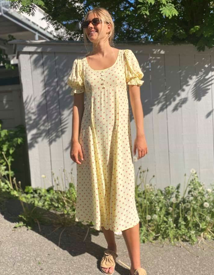 Faithfull Linnie Midi Kjole Gul