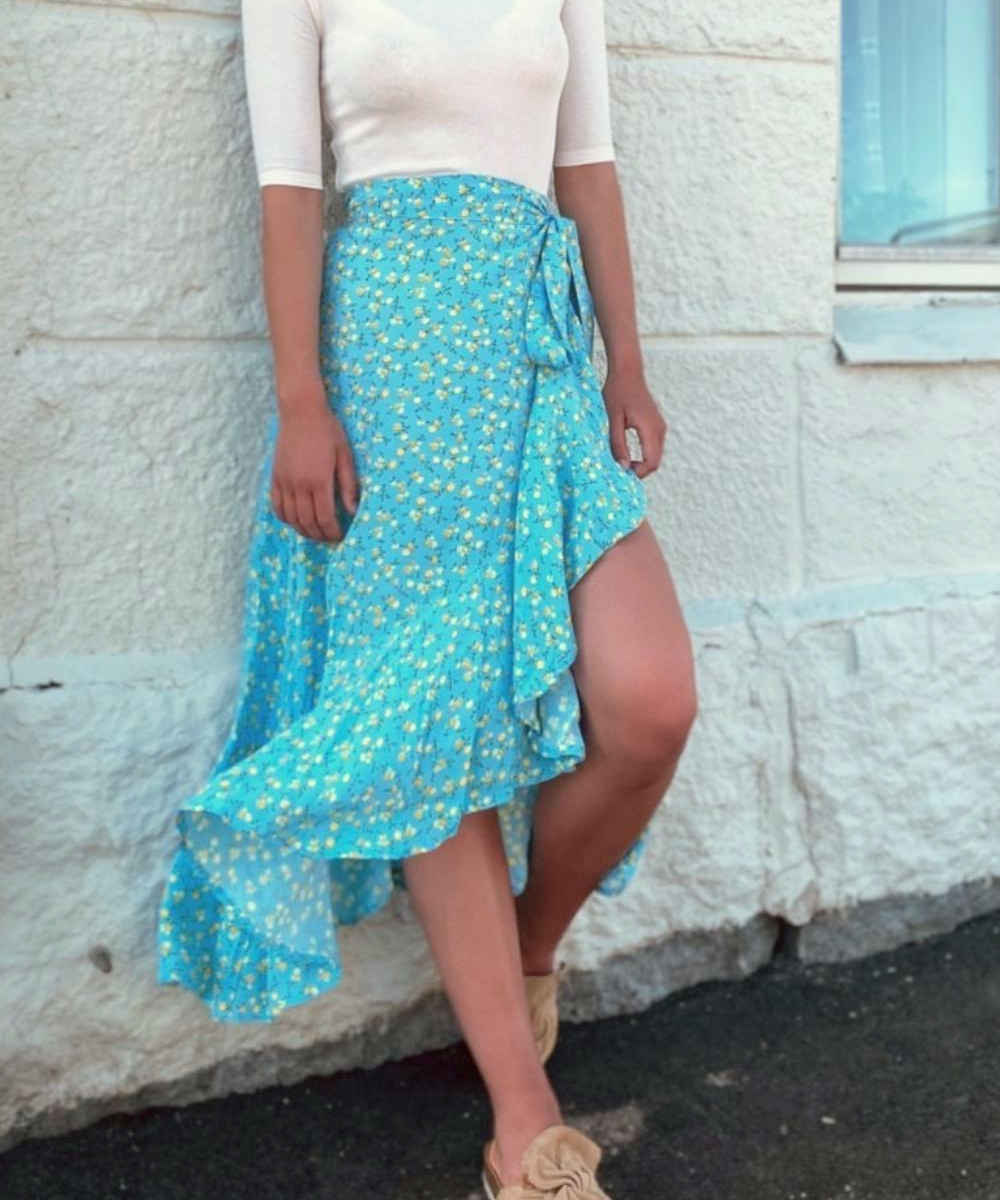 Faithfull Charlotte Omslagsskjørt Ana Floral Print
