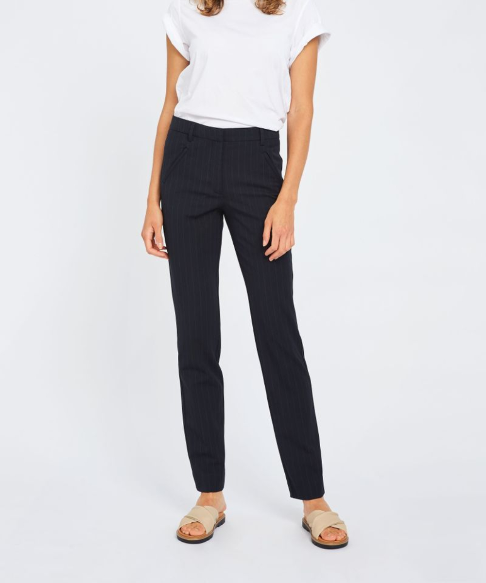 FIVEUNITS Angelie Straight Bukse Navy Wide Pin