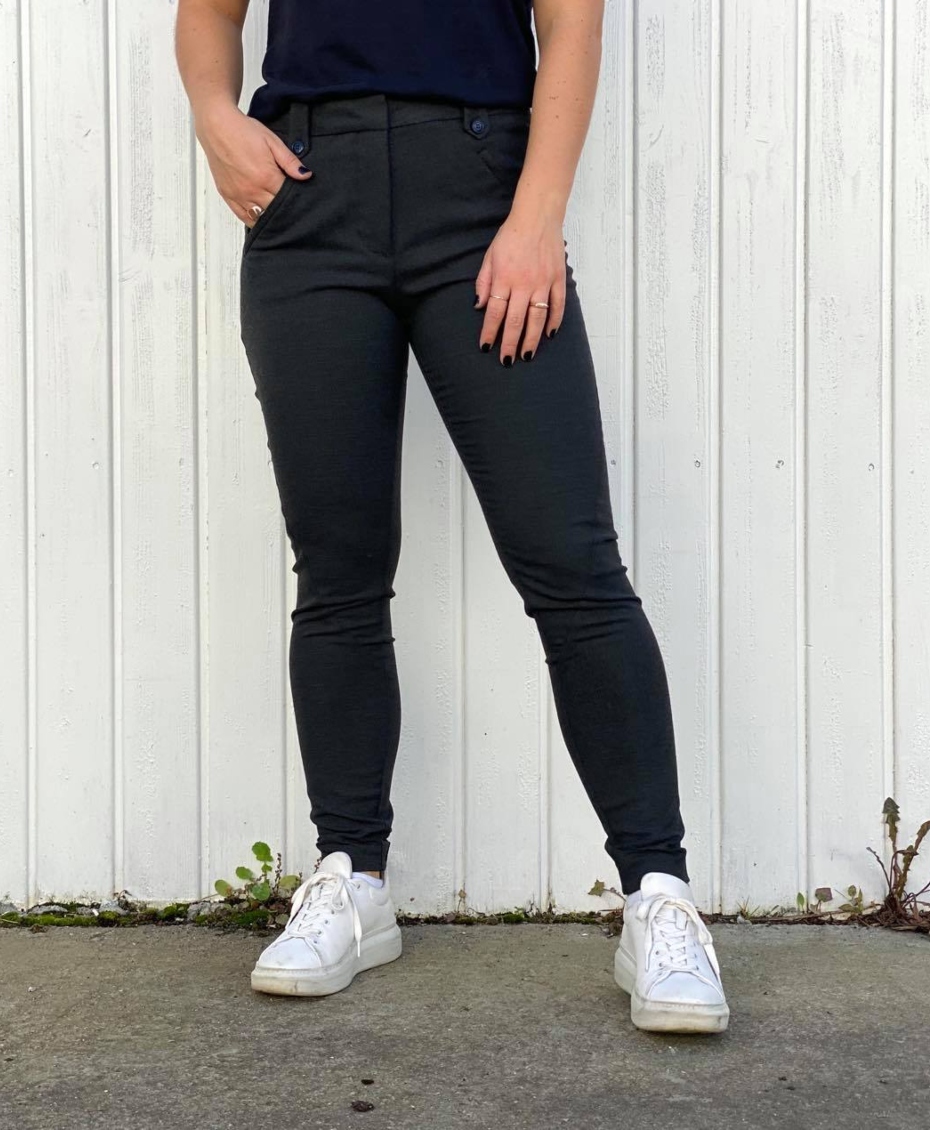 FIVEUNITS Angelie Loop Bukse Black Melange Theory