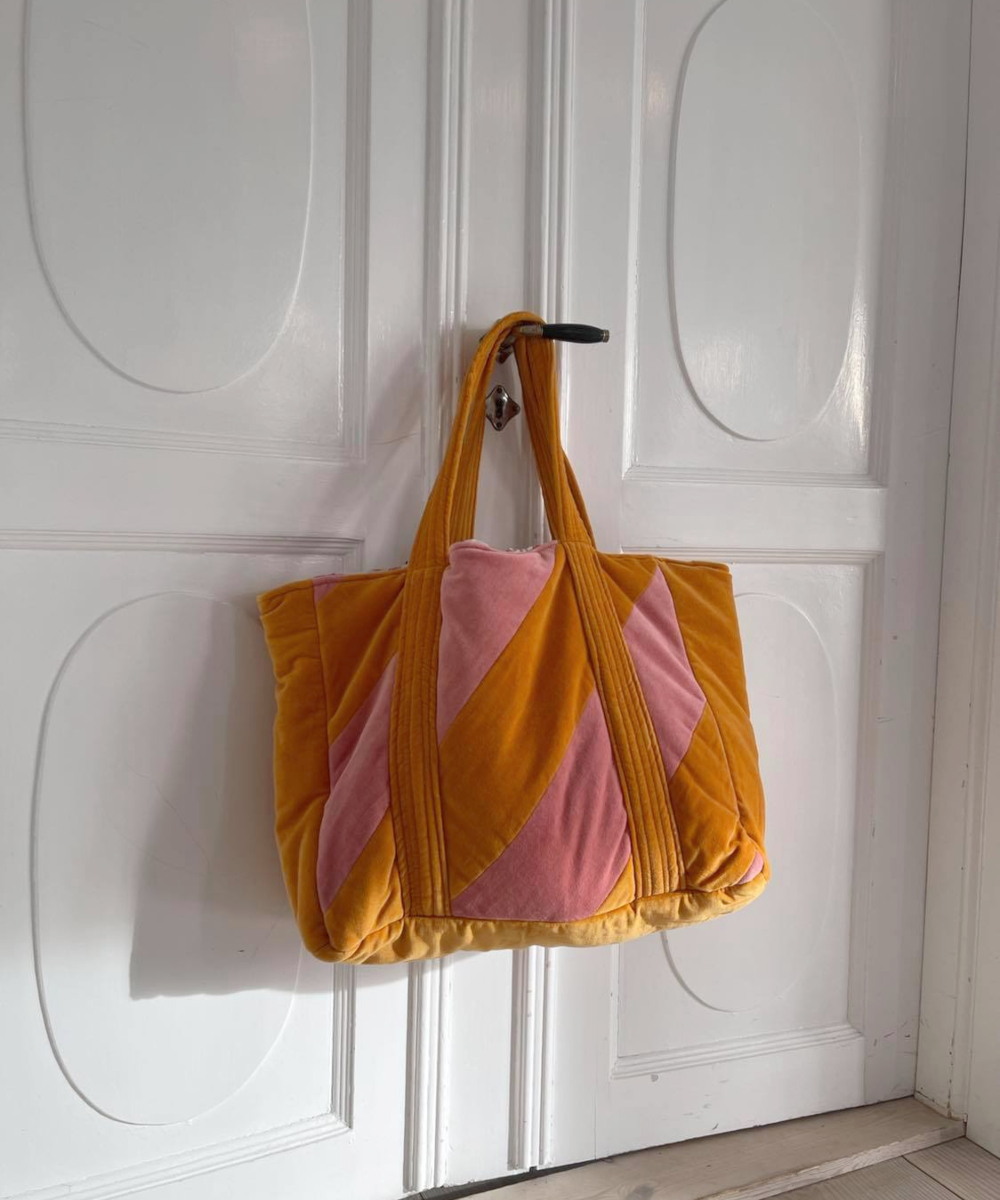 Ellies and Ivy Veske Orange Rosa Velur