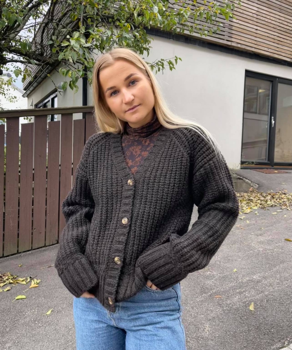 Birgitte Herskind Viggo Knit Cardigan Mørk Brun