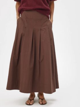 Six Ames Shalina Solid Skjørt Espresso Brown