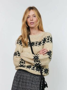 Lollys Laudry Lattie Knit Genser Creme