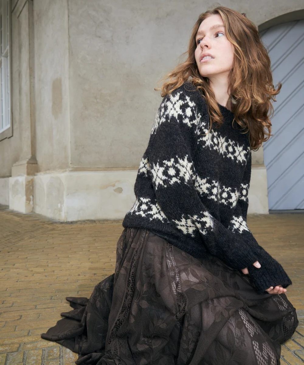 Lollys Laudry Lattie Knit Genser Dark Mokka