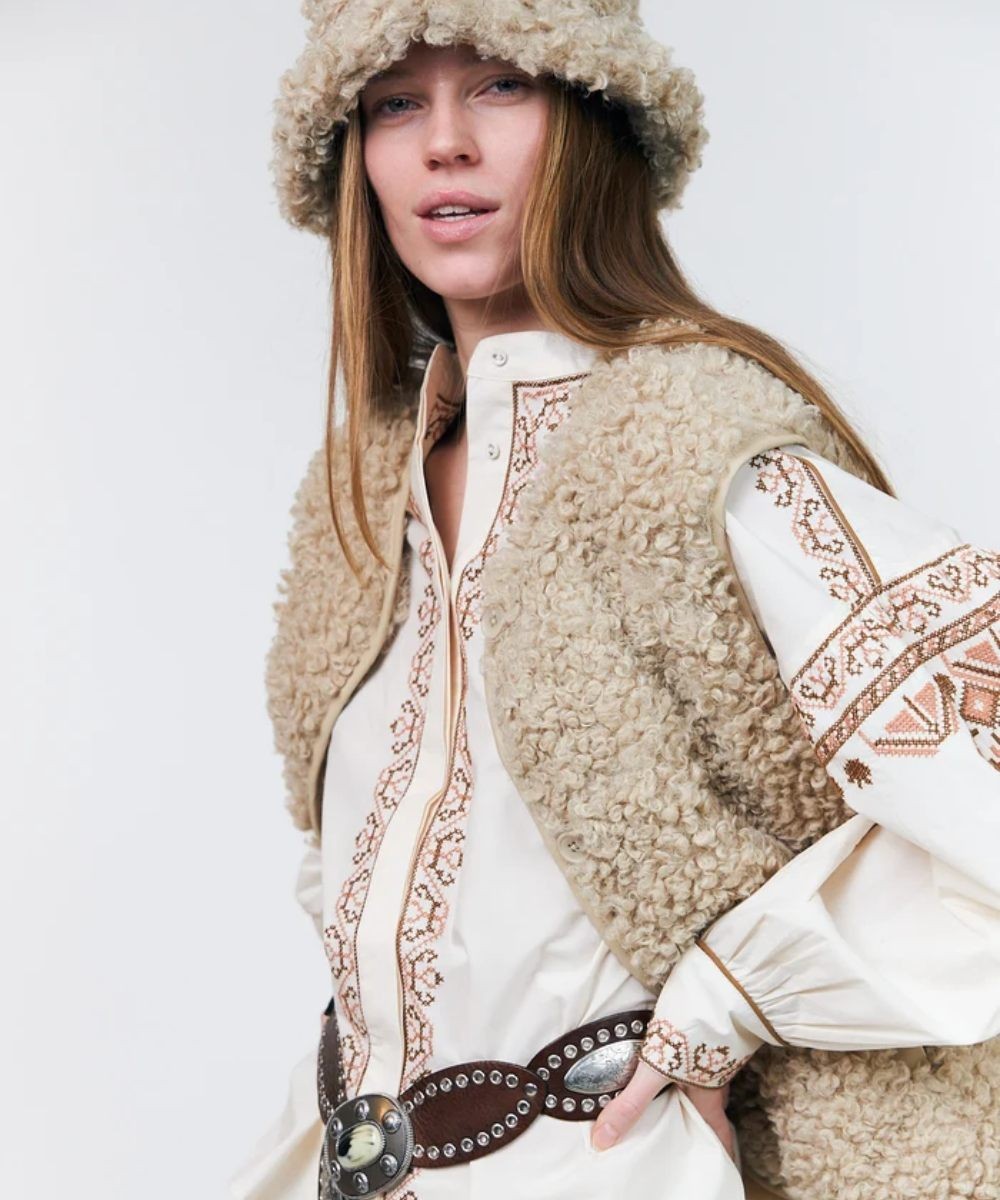 Lollys Laundry Vada Vest Sand