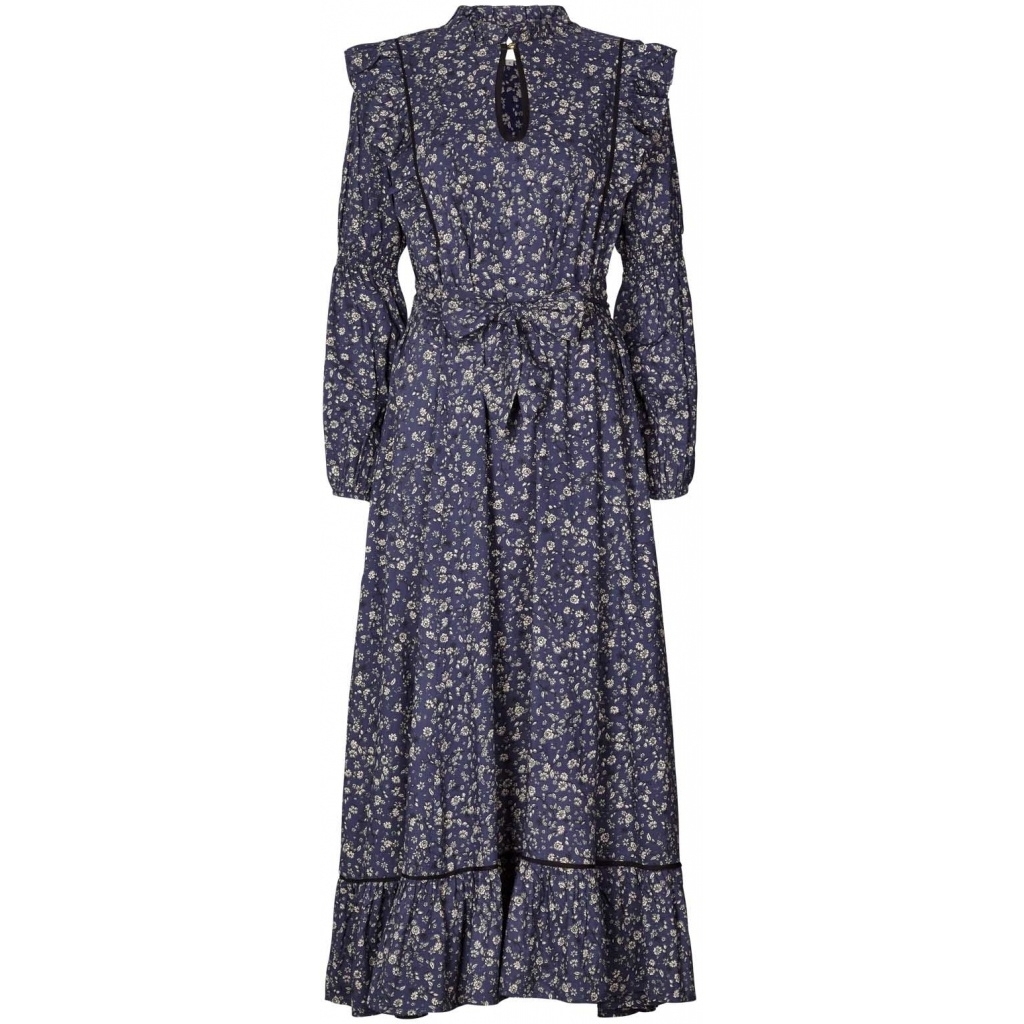 Lollys Laundry Sanni Dress Flower Print Navy