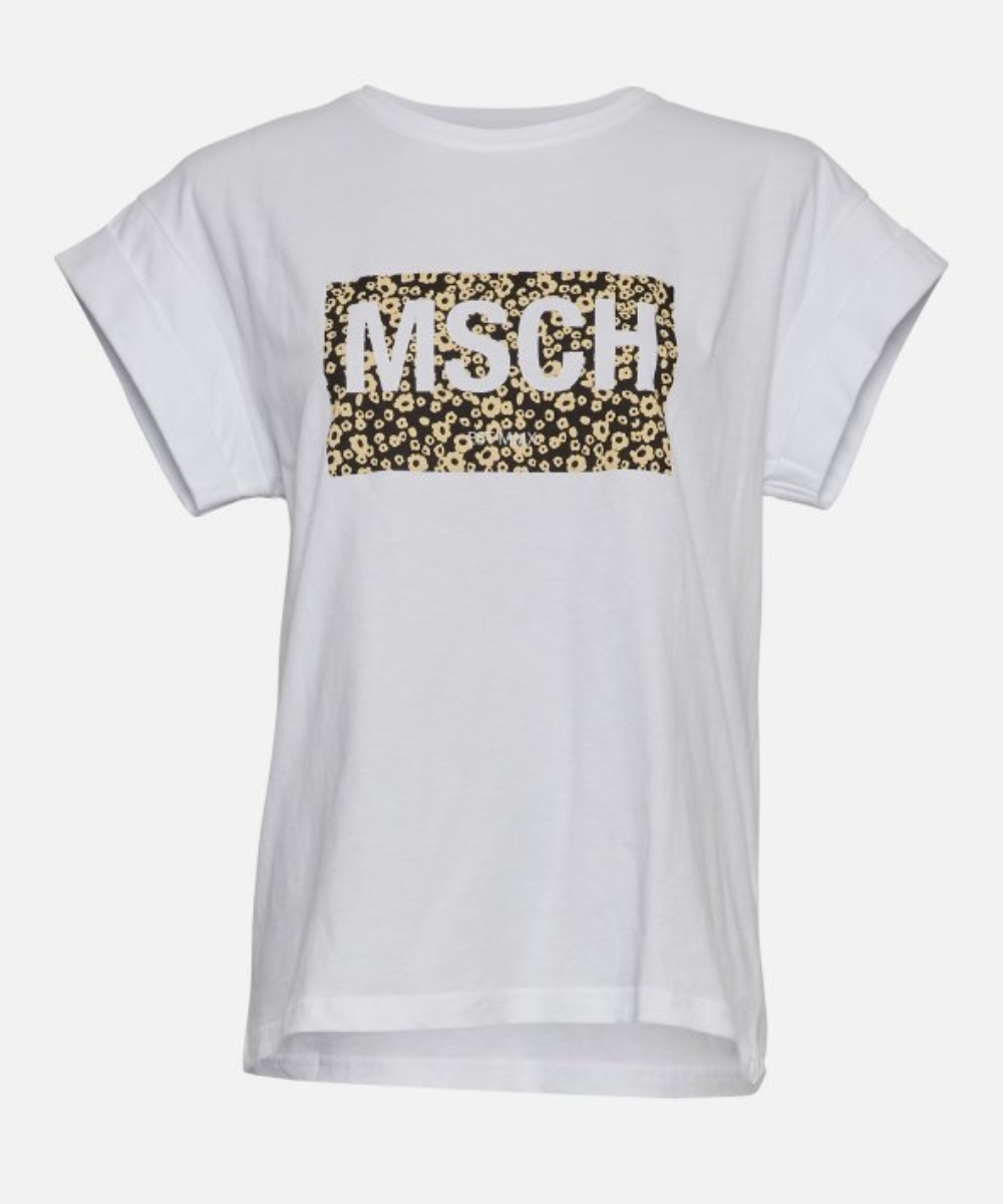 Moss Copenhagen Alva MSCH T-skjorte Hvit/Celina
