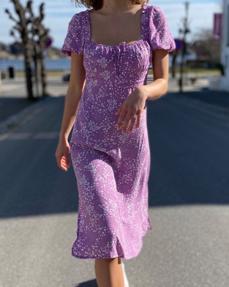 Faithfull Bette Midi Dress Lavender