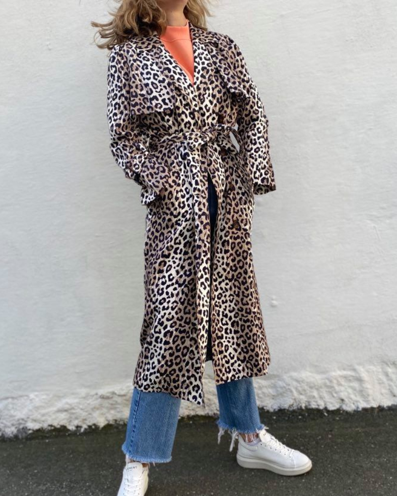 NOTES du Nord Olympic Trenchcoat Leopard