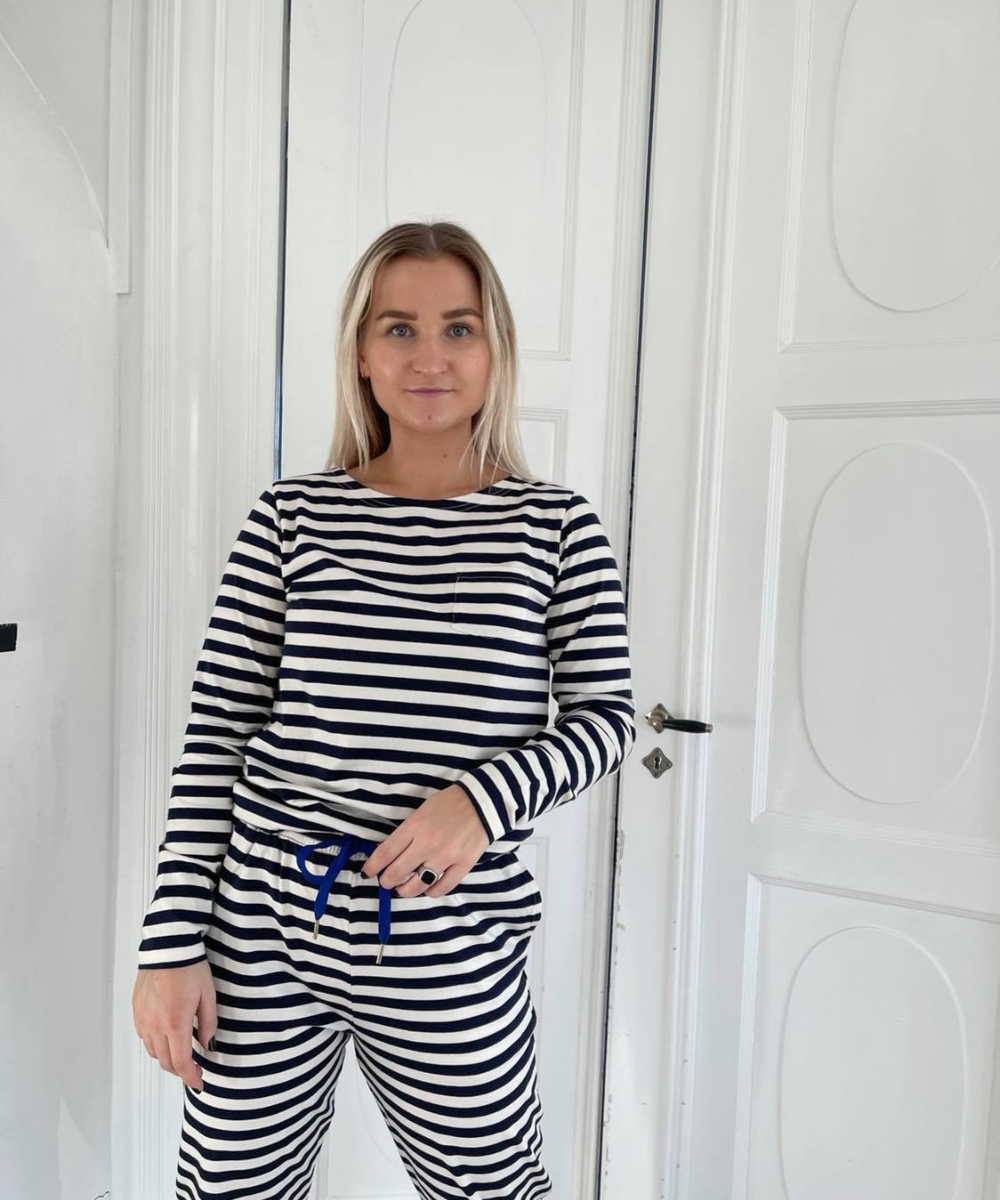 Lollys Laundry Vala Genser Navy Striper