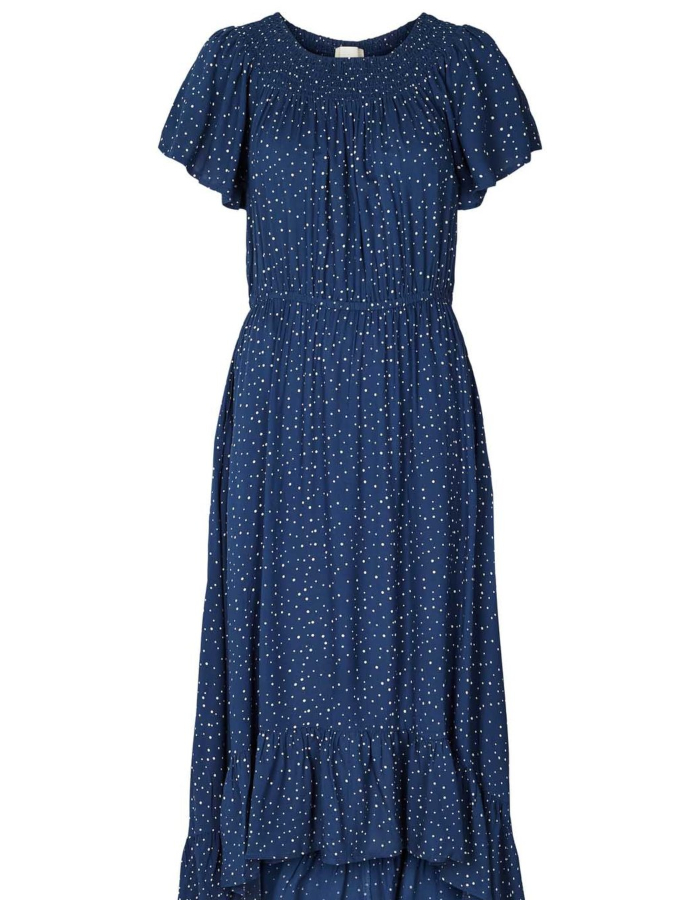 Lollys Laundry Flora Kjole Navy Dot