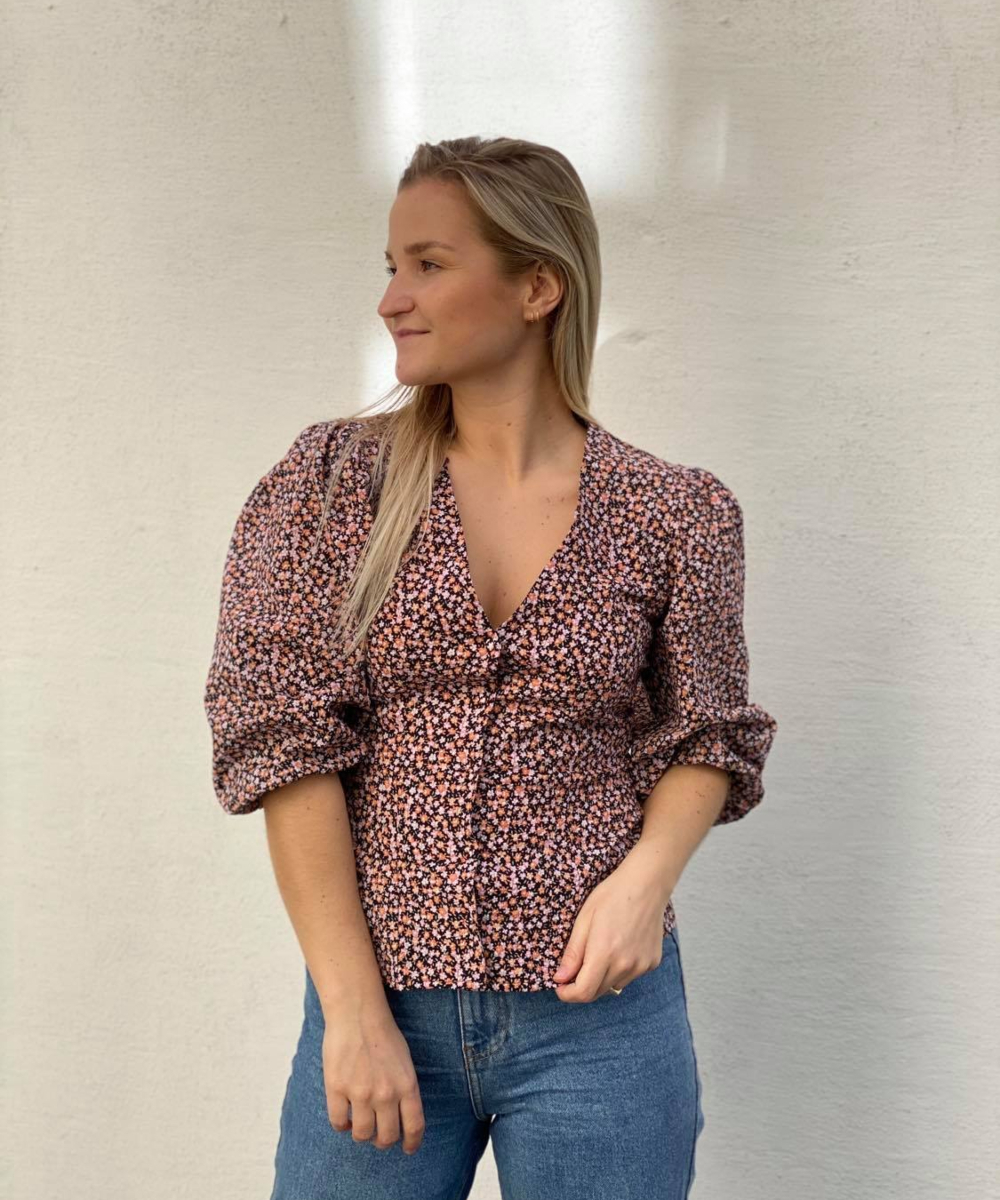 Neo Noir Renee Bluse Blomsterprint