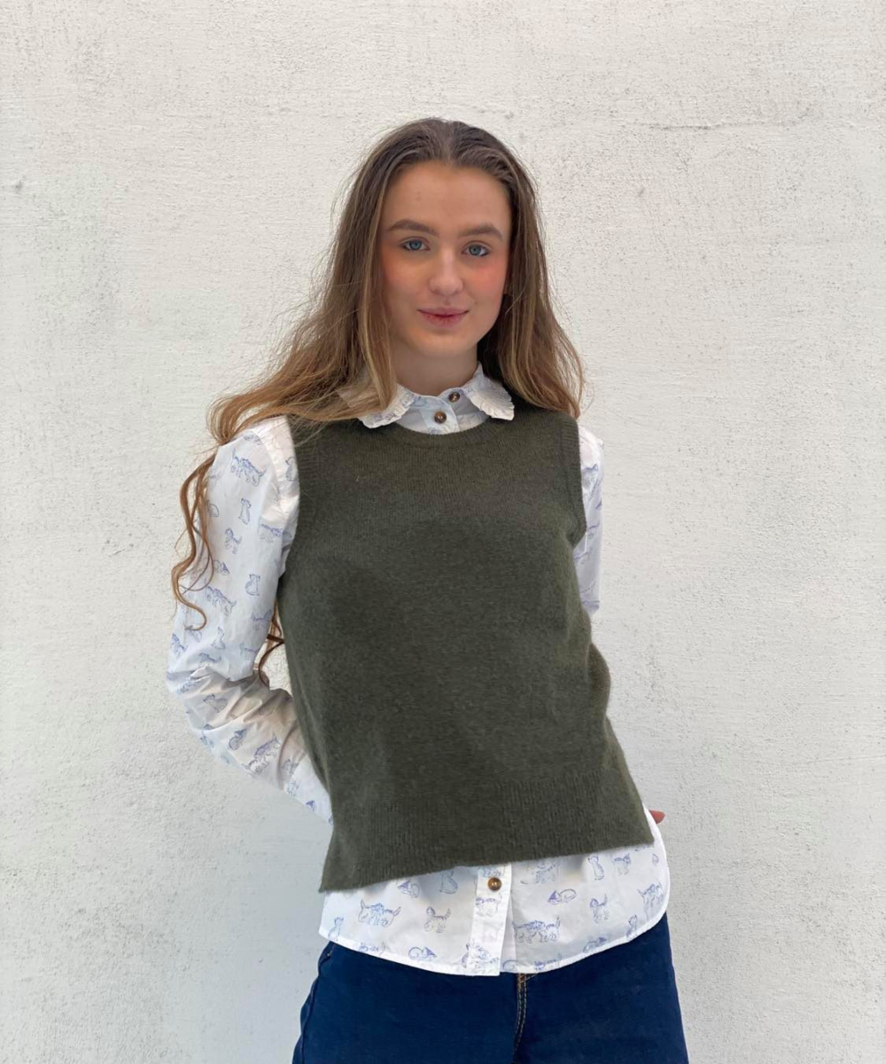 Moss Copenhagen Zenie Vest Army Grønn