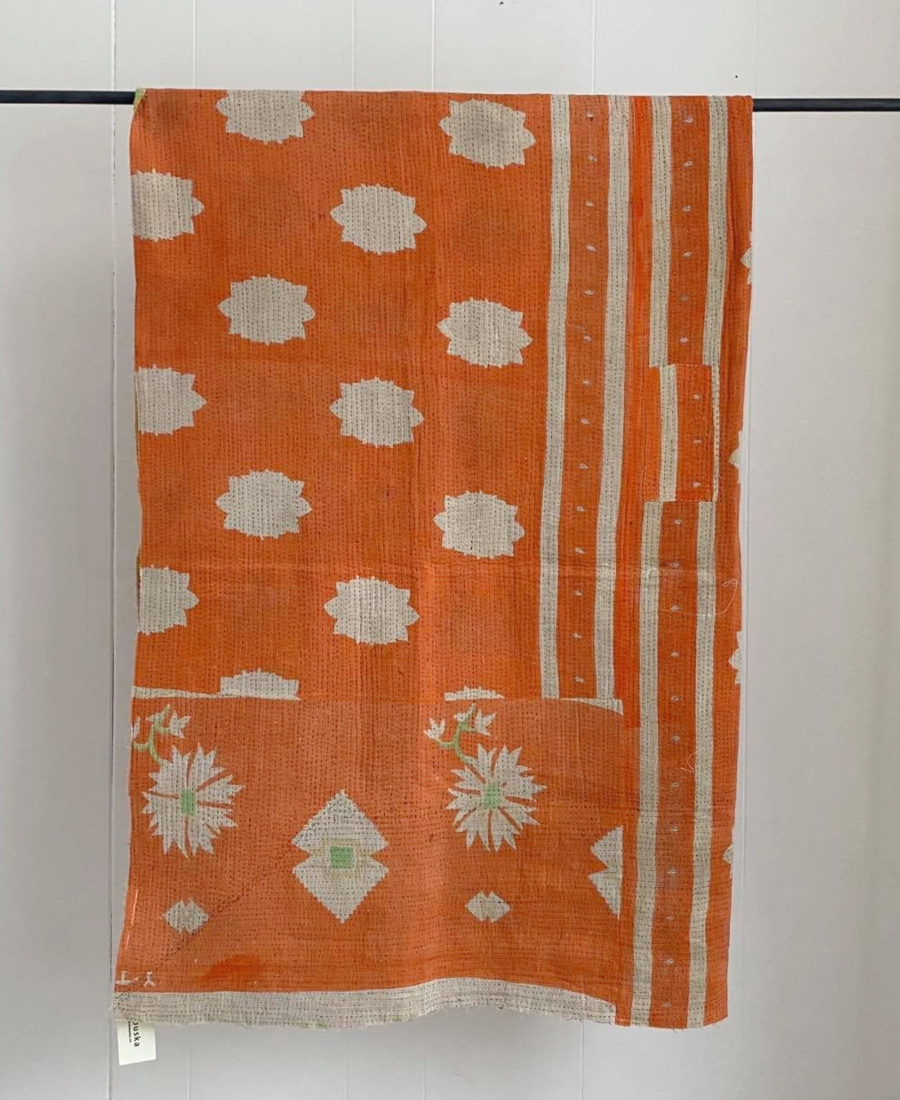 Anouska Indisk Sari Teppe 9 Orange