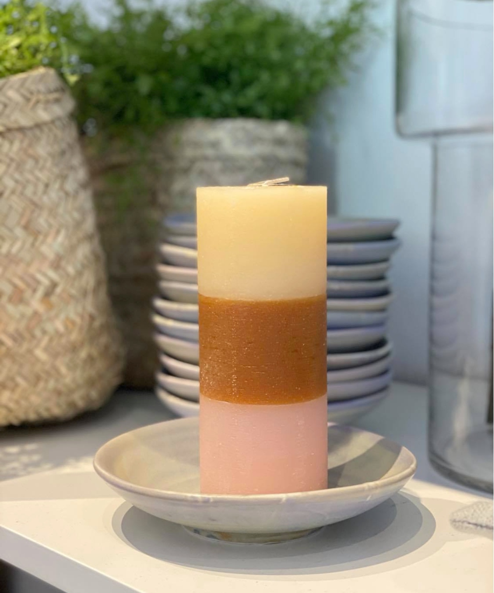 Broste Copenhagen Pillar Lys Raninbow Tequila Sunrise