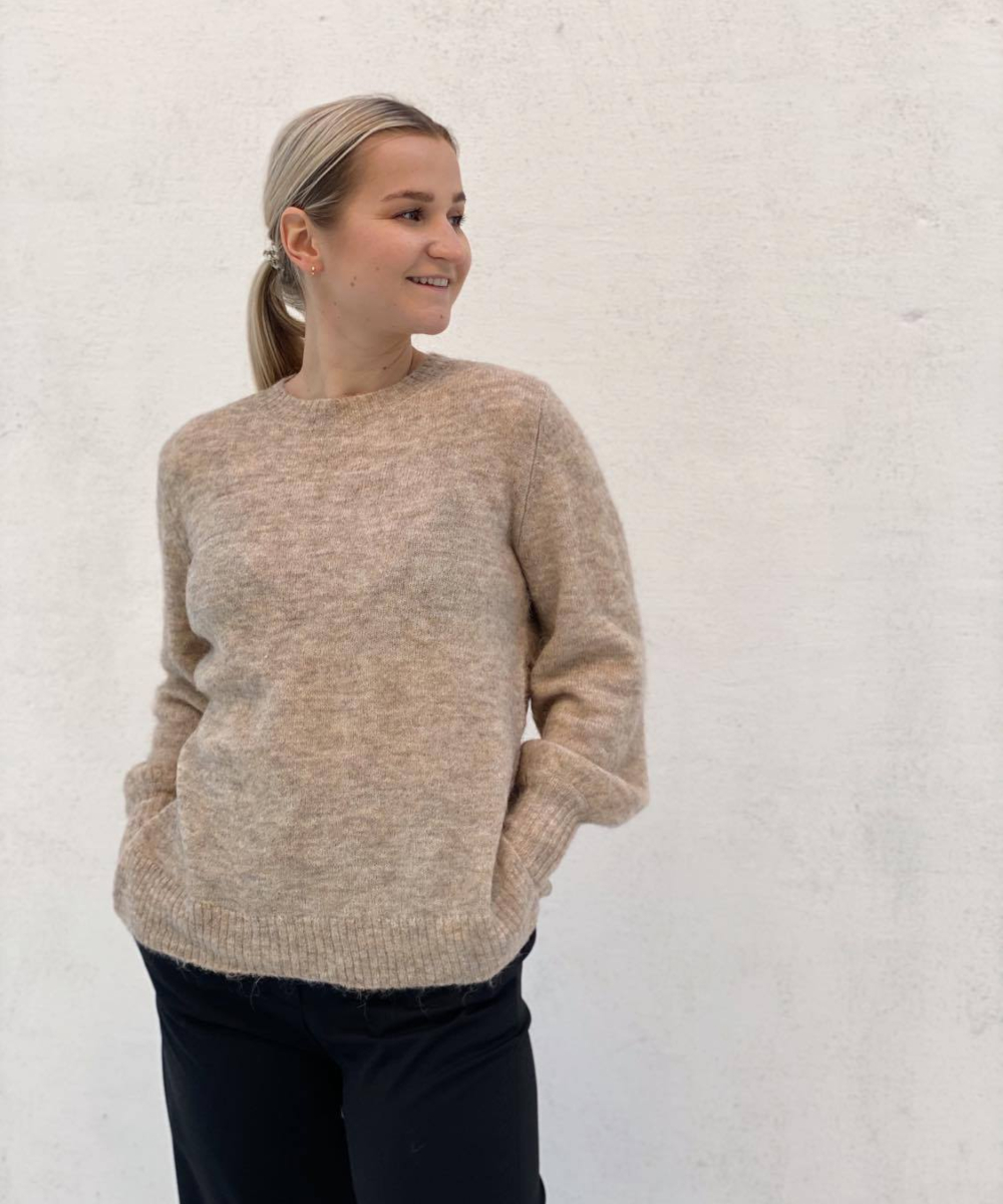 Moss Copenhagen Imaya Alpaca Genser Beige Melert