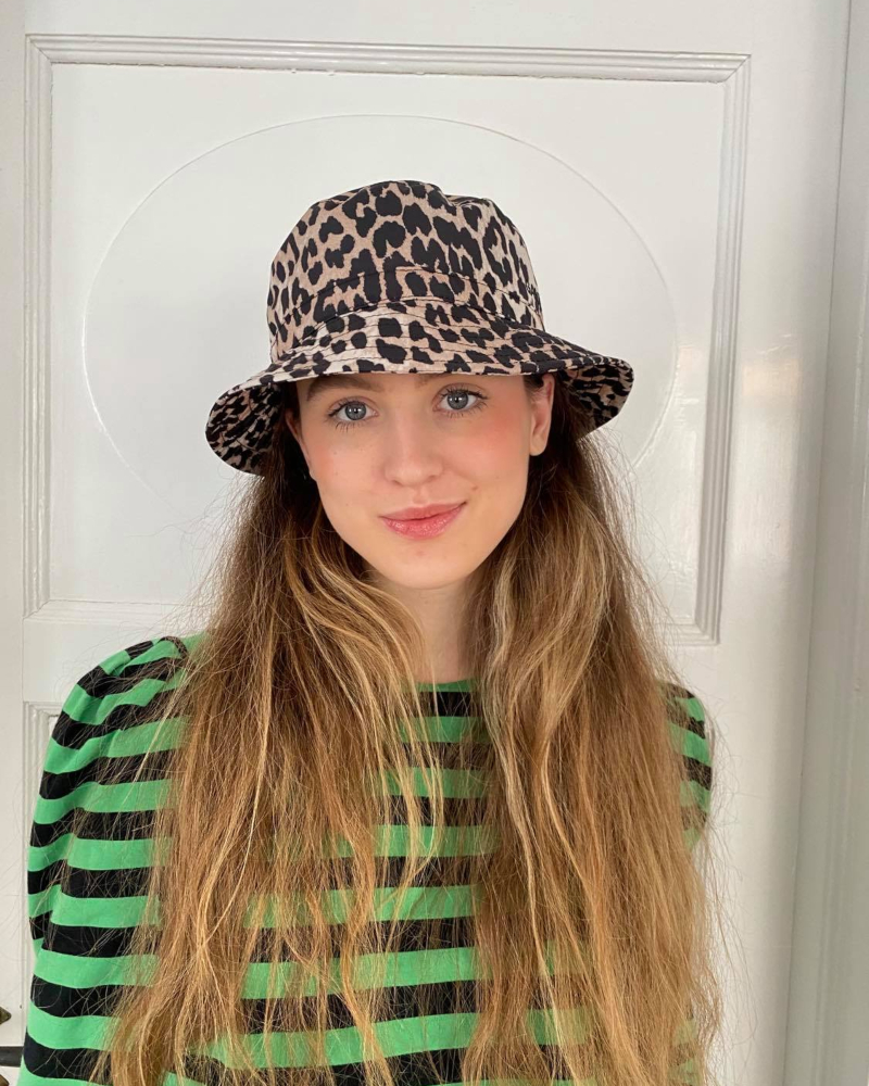 GANNI Tech Fabric Bøttehatt Leopard