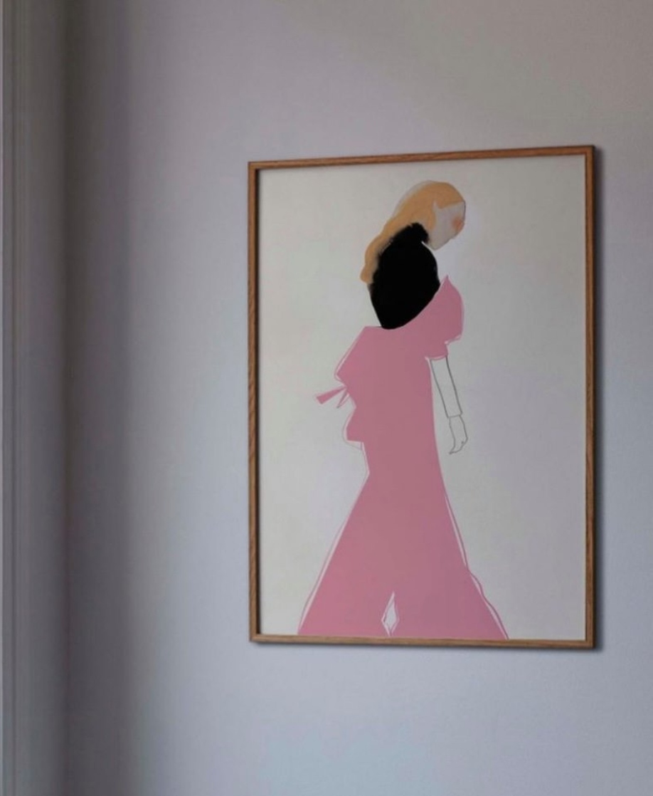 Paper Collective Amelie Hegardt Pink Dress Plakat