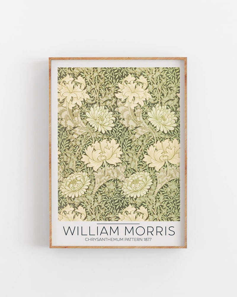 Empty Wall William Morris Chrysanthemum Pattern 1877 50x70