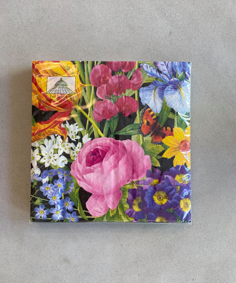 Caspari Servietter Middag Floral Sort