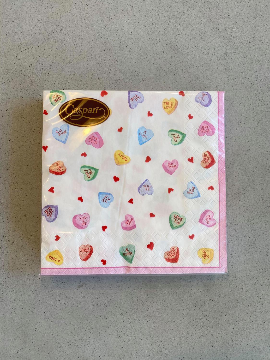 Caspari Servietter Lunsj Candy Hearts